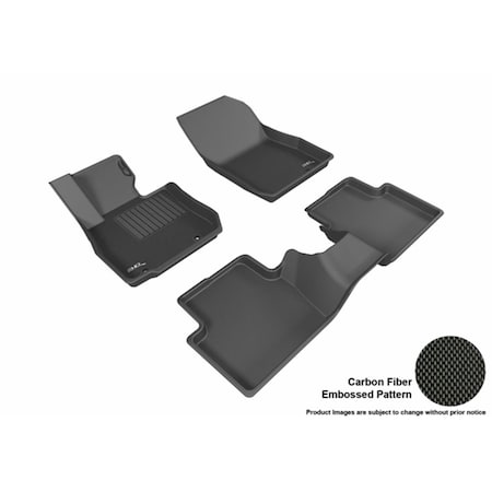 U-Ace, Inc U Ace L1MZ05101509 3D Maxpider Complete Set Custom Fit All-Weather Kagu Black Floor Mat for2016 Mazda CX-3 Models L1MZ05101509